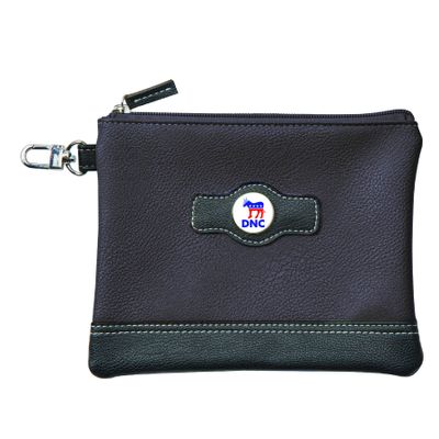 Clip Wipes Democrat Golf Pouch with Zipper | Democratic Golf Accessories Pouch (Black-DNC)