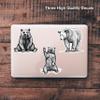 NORTHERN DOCK Waving Bear Decal Adventure Decal Hi Five Bear Bumper Sticker (Three-Pack Combo) view 2