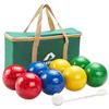 ApudArmis 90mm Bocce Balls Set, Lighter Outdoor Bocce Game for Backyard/Lawn/Beach - Set of 8 Soft PE Balls & 1 Pallino & Nylon Carrying Case & Measuring Tape for Teens Beginners view 1