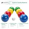 ApudArmis 90mm Bocce Balls Set, Lighter Outdoor Bocce Game for Backyard/Lawn/Beach - Set of 8 Soft PE Balls & 1 Pallino & Nylon Carrying Case & Measuring Tape for Teens Beginners view 3