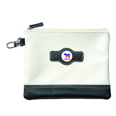 Clip Wipes Democrat Golf Pouch with Zipper | Democratic Golf Accessories Pouch (White-Democrat)