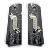 1911 Grip Panels Full Size Black Nickel - Metal 1911 Grips view 1