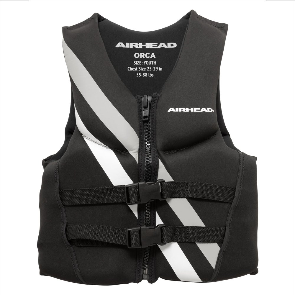 Airhead Orca Neoprene Kwik-Dry Neolite Life Jacket, USCG Approved Adult, Youth and Child Sizes