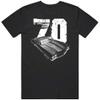 1970 Chevy Chevelle Top View with Year Silhouette T Shirt 3XL Black view 1