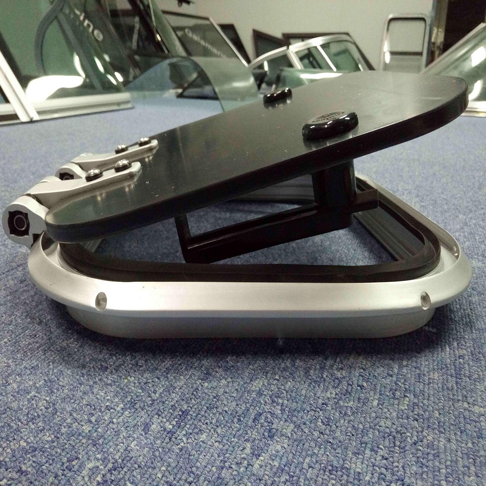 JZ Aluminum Friction Hinge Hatch Porthole Portlight Window 5 Sizes for Marine Boat Yacht (450x450mm)
