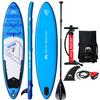 11'2" Inflatable Stand Up Paddle Board 6" Thick Aqua Marina Triton SUP with Double Action Pump, Magic Backpack, Slide-in Center Fin, Sports III Paddle and Safety Leash view 1