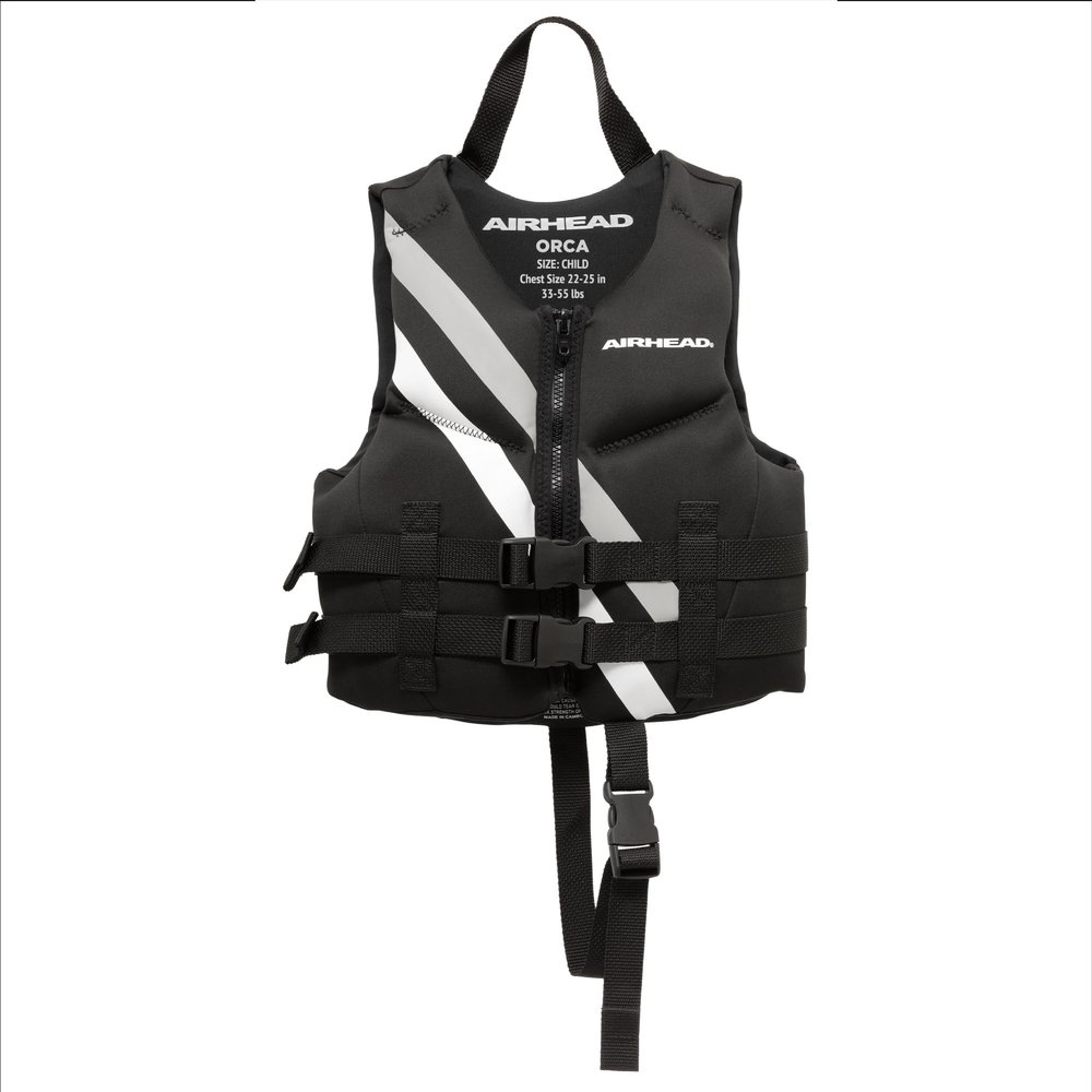 Airhead Orca Neoprene Kwik-Dry Neolite Life Jacket, USCG Approved Adult, Youth and Child Sizes