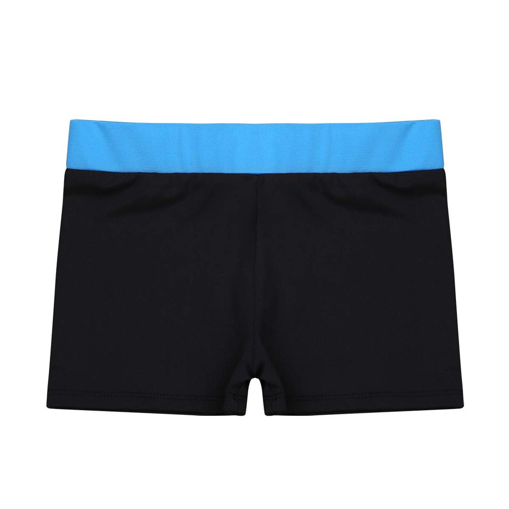 JanJean Girls Gymnastics Dance Shorts Dancewear Youth Athletic Sports Shorts Training Gym Yoga Booty Shorts Sky Blue&Black 10