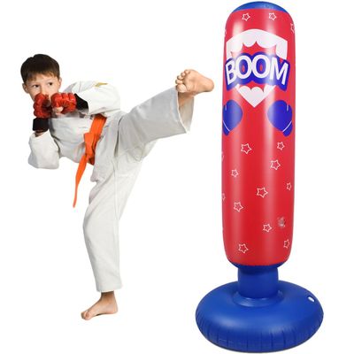 Inflatable Punching Bag for Kids, Boy Boxing Bag for Kid, Punching Bag for Practicing Karate, Taekwondo, De-Stress Boxing Bag.(50 inch, Red)