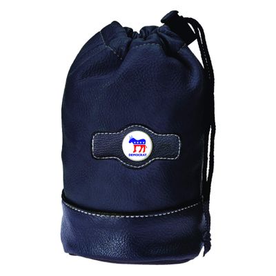 Clip Wipes Democrat Golf Pouch with Drawstrings (Black-Democrat)