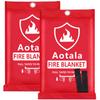 Aotala Fire Blankets Emergency for Home and Kitchen Fire Emergency Blanket for Home Fireproof Blanket for Camping, Grill, BBQ, Picnic, Fireplace, Office (2Pack) view 1