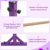 Costzon Double Horizontal Bars, Junior Gymnastic Training Parallel Bars w/11-Level 38-55" Adjustable Heights, 264lbs Capacity, Ideal for Indoors, Outdoor, Home Practice (Purple) view 3