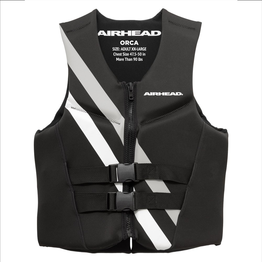 Airhead Orca Neoprene Kwik-Dry Neolite Life Jacket, USCG Approved Adult, Youth and Child Sizes
