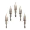 100 Grain Field Points,5/16 Stainless Steel Archery Target Bullet Point Sharp Targethead Screw in Broadheads (1 Dozen 12 PCS) view 2
