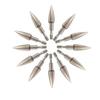 100 Grain Field Points,5/16 Stainless Steel Archery Target Bullet Point Sharp Targethead Screw in Broadheads (1 Dozen 12 PCS) view 3