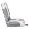 Leader Accessories A Pair of New Low Back Folding Boat Seat(2 seats) (D-White/Grey) view 3