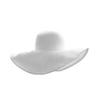 1Pcs Women Wide Brim Straw Hat Foldable Beach Floppy Sun Hat White for Head Circumference 22-22.8in view 1