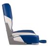 Leader Accessories A Pair of New Low Back Folding Boat Seat(2 seats) (C-White/Blue) view 3