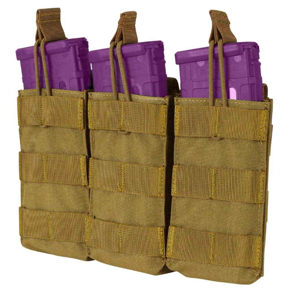 Coyote MOLLE PALS Modular Tactical Open Top Triple Magazine Mag Pouch