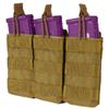 Coyote MOLLE PALS Modular Tactical Open Top Triple Magazine Mag Pouch view 1