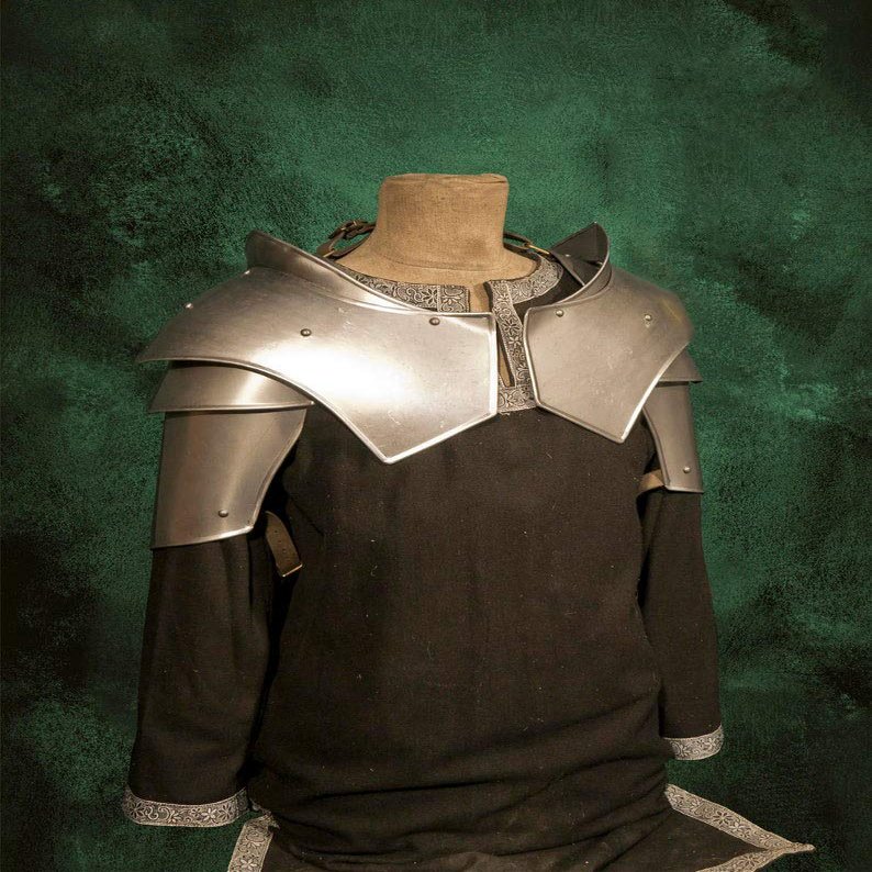 ARTIZANSTORE Metal Armor for LARP Militia Armor for Men-Shoulders-Heavy, Manual Work