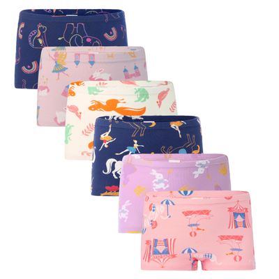 Boboking Soft 100% Cotton Girls'Panties Boyshorts Toddler Underwear 5/6y Pink