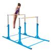 Costzon Double Horizontal Bars, Junior Gymnastic Training Parallel Bars w/11-Level 38-55" Adjustable Heights, 264lbs Capacity, Ideal for Indoors, Outdoor, Home Practice (Blue) view 1