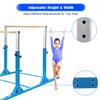 Costzon Double Horizontal Bars, Junior Gymnastic Training Parallel Bars w/11-Level 38-55" Adjustable Heights, 264lbs Capacity, Ideal for Indoors, Outdoor, Home Practice (Blue) view 2