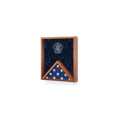Flags Connections - Air Force Flag Display Case - USAF Flag Case - Oak or Walnut Material.