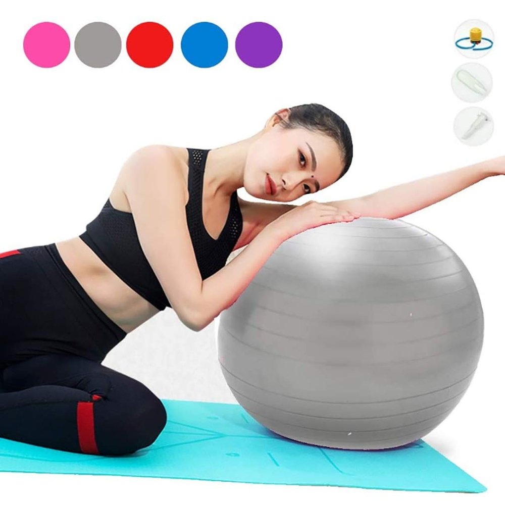 GSPYJQ Exercise Gym Ball 95Cm Anti Burst for Stability Yoga Ball Fitness Yoga Childbirth Assisted Ball Suitable for Home Gym Office Chair (Color : E)