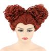 LeMarnia Women's Red Short Curly Ball Head Witch Wig for Cosplay Halloween Costume Party Wig view 1