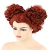 LeMarnia Women's Red Short Curly Ball Head Witch Wig for Cosplay Halloween Costume Party Wig view 2