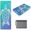 Naanle Sea Turtle Yoga Mat with Carrying Bag Set, Turtle Exercise Mat Foldable Non Slip Travel Lightweight Workout Rug for Home Gym Yoga Pilates Stretching Floor Fitness 71x26 in view 1