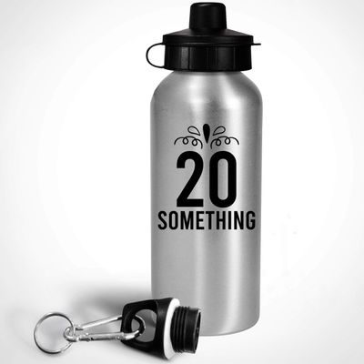 20 Something Reusable Water Bottle 20oz Aluminum - Birthday Gifts for 21 22 23 24 25 26 27 28 29 Year Old Man Woman - Twenties 20s Happy Birth Day Girl Boy Celebrant Age Bday Celebration