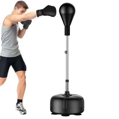 ZFF Reflex Bag Free Standing Boxing Speed Punching Ball, Adjustable Height 120-160cm for Adult & Teens, Release Stress Lose Weight