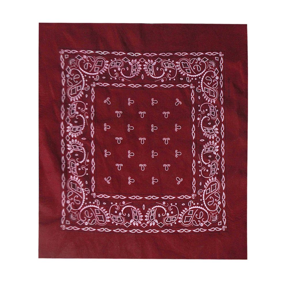 $averPak 3 Pack - BodyForge 100% Cotton Paisley Bandana Headband Face Mask Neck Gaiter Scarf for Men & Women (Burgundy 2)