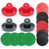 BQSPT Air Hockey Paddles and Pucks, Goal Handles Replacement Accessories for Game Tables (4 Striker 96mm with Pads, 8 Pucks 64mm Thick and Thin) view 1