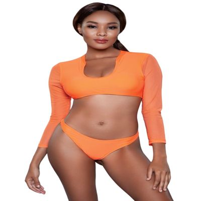Be Wicked 1980 Cardi 2 Piece Suit, Orange, X-Large