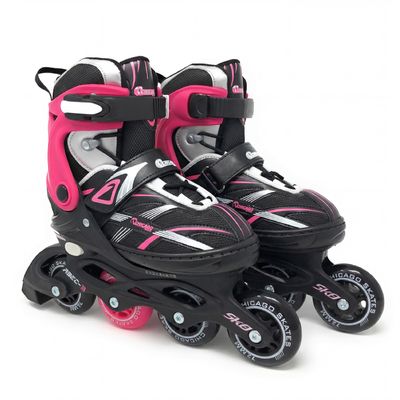 Chicago Skates Girls Adjustable Inline Skates - Large Sizes 5-9 - Pink