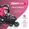 Chicago Skates Girls Adjustable Inline Skates - Large Sizes 5-9 - Pink view 3