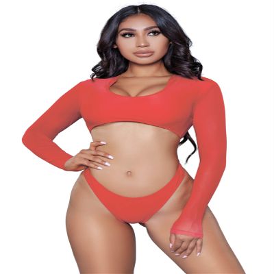 Be Wicked 1980 Cardi 2 Piece Suit, Red, Small