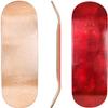 Cal 7 Blank Maple Skateboard Deck | 7.75, 8.0, 8.25 and 8.5 Inch | (Red/Natural, 7.75 inch) view 1