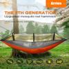 BSD Hammocks Camping Hammock for Outdoors, Backpacking & Camping Gear,Portable Hammock, Personal Hammock for Travel, Outdoors Tree & Hiking Gear Hammock That Holds 440lbs. (Orange and Grey) view 3