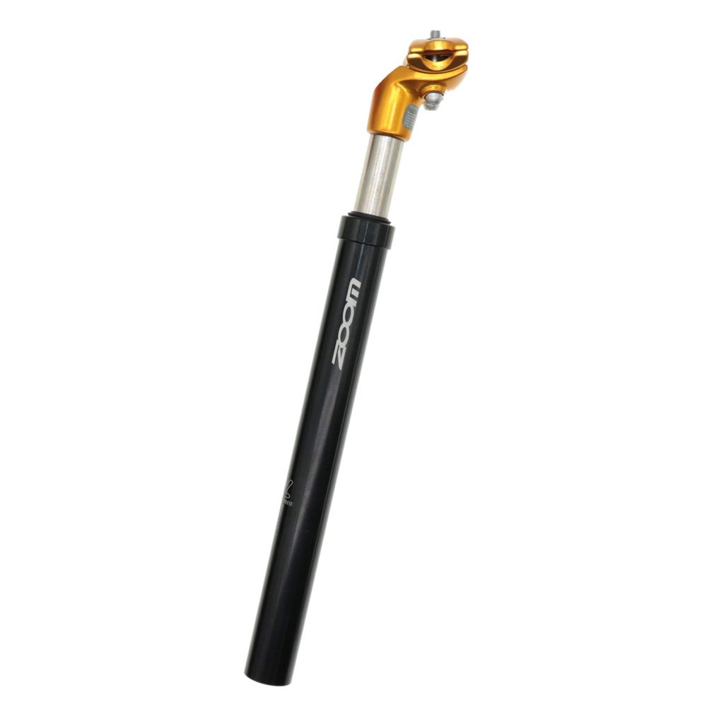 DJC Bike Suspension Seatpost Shock Absorber Damper Post 27.2 30.9 31.6 mm, Lightweight Aluminum Body(Golden Head,27.2mm)