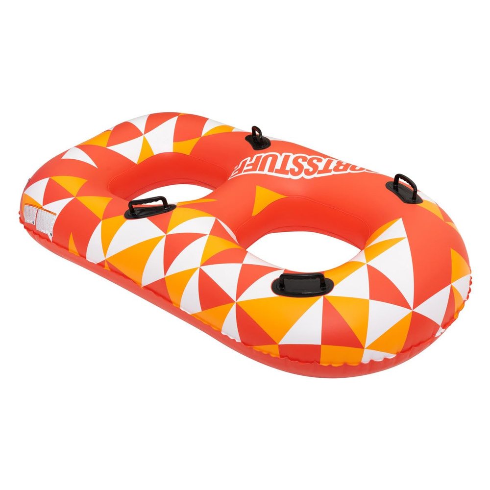 SportsStuff Kaleidoslope 2 - Inflatable 1-2 Person Snow Tube, Black, 72"x42"
