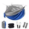 BSD Hammocks Camping Hammock for Outdoors, Backpacking & Camping Gear,Portable Hammock, Personal Hammock for Travel, Outdoors Tree & Hiking Gear Hammock That Holds 440lbs. (Blue and Grey) view 1