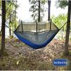 BSD Hammocks Camping Hammock for Outdoors, Backpacking & Camping Gear,Portable Hammock, Personal Hammock for Travel, Outdoors Tree & Hiking Gear Hammock That Holds 440lbs. (Blue and Grey) view 2