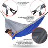 BSD Hammocks Camping Hammock for Outdoors, Backpacking & Camping Gear,Portable Hammock, Personal Hammock for Travel, Outdoors Tree & Hiking Gear Hammock That Holds 440lbs. (Blue and Grey) view 4