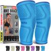 Knee Brace for Meniscus Tear 2 Pack, Knee Compression Sleeve for Men and Women, Knee Support for Arthritis, Swelling, Inflammation, ACL, Pain Relief, Running, Workout, Sports and Recovery Blue M view 1