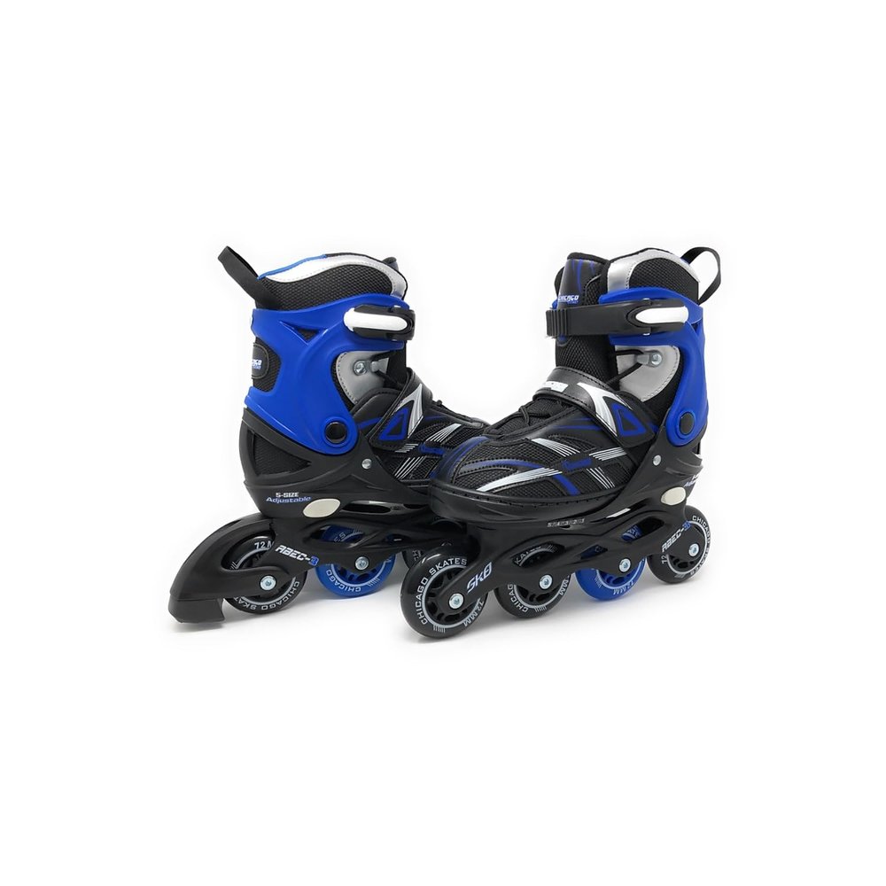 CHICAGO Skates Boys Adjustable Inline Skates - Large Sizes 5-9 - Blue